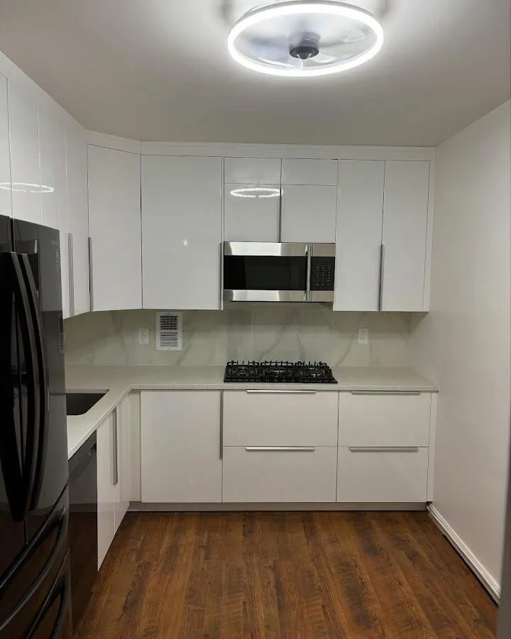 Renovated kitchen with quartz countertops in Cedar Grove